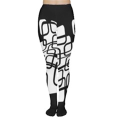 White Abstraction Women s Tights by Valentinaart