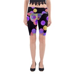 Colorful Decorative Circles Yoga Cropped Leggings by Valentinaart