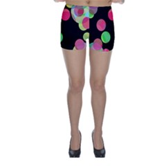 Colorful Decorative Circles Skinny Shorts by Valentinaart