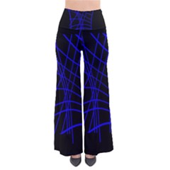 Neon Blue Abstraction Pants by Valentinaart