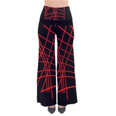 Neon Red Abstraction Pants by Valentinaart