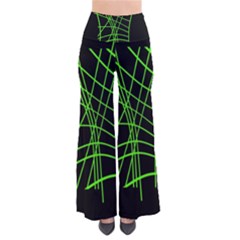 Green Neon Abstraction Pants by Valentinaart