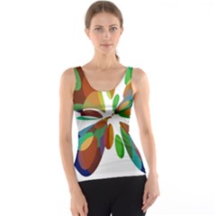 Colorful Abstract Flower Tank Top by Valentinaart