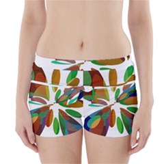 Colorful Abstract Flower Boyleg Bikini Wrap Bottoms by Valentinaart