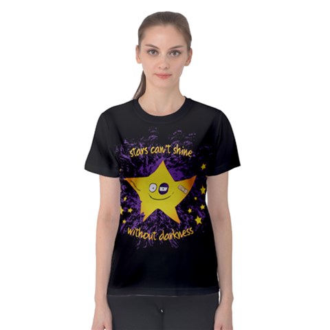 Stars Can t Shine Without Darkness Women s Sport Mesh Tee by Contest2490117