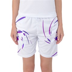 Purple Twist Women s Basketball Shorts by Valentinaart