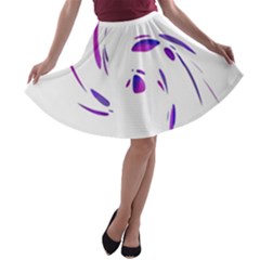 Purple Twist A-line Skater Skirt by Valentinaart
