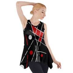 Artistic Abstraction Side Drop Tank Tunic by Valentinaart