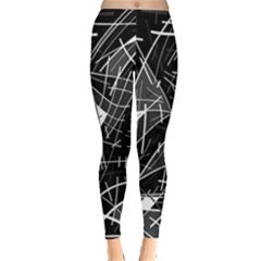 Gray Abstraction Leggings  by Valentinaart