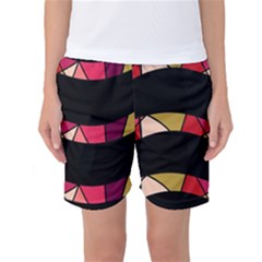 Abstract Waves Women s Basketball Shorts by Valentinaart