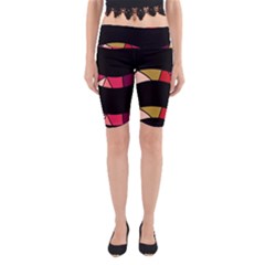 Abstract Waves Yoga Cropped Leggings by Valentinaart