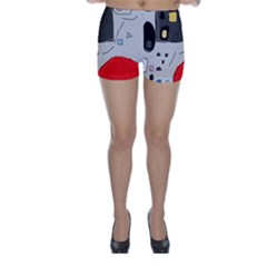Playful Abstraction Skinny Shorts by Valentinaart