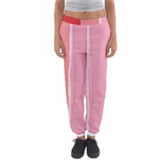 Red And Pink Lines Women s Jogger Sweatpants by Valentinaart