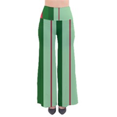 Green And Red Design Pants by Valentinaart