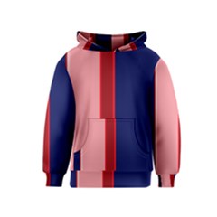 Pink And Blue Lines Kids  Pullover Hoodie