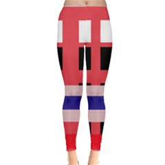 Red Abstraction Leggings  by Valentinaart