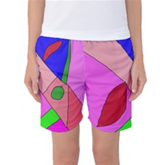 Pink Abstraction Women s Basketball Shorts by Valentinaart