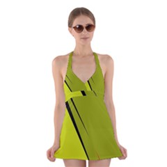 Yellow Elegant Design Halter Swimsuit Dress by Valentinaart