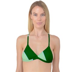 Green Design Reversible Tri Bikini Top by Valentinaart