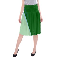 Green Design Midi Beach Skirt by Valentinaart