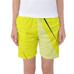Yellow Design Women s Basketball Shorts by Valentinaart
