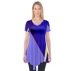 Geometrical Abstraction Short Sleeve Tunic  by Valentinaart