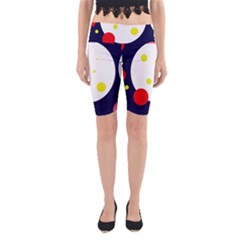 Abstract Moon Yoga Cropped Leggings by Valentinaart