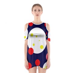 Abstract Moon Cutout Shoulder Dress by Valentinaart