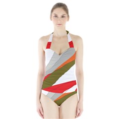 Decorative Abstraction Halter Swimsuit by Valentinaart