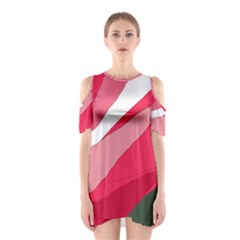 Pink Abstraction Cutout Shoulder Dress by Valentinaart