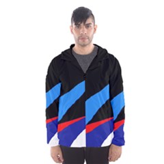 Colorful Abstraction Hooded Wind Breaker (men) by Valentinaart