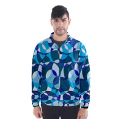 Blue Abstraction Wind Breaker (men) by Valentinaart