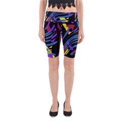 Optimistic Abstraction Yoga Cropped Leggings by Valentinaart