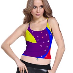Optimistic Abstraction Spaghetti Strap Bra Top by Valentinaart