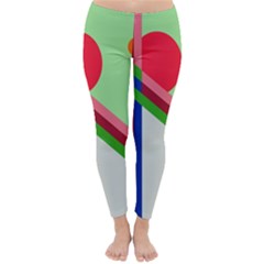Decorative Abstraction Winter Leggings  by Valentinaart