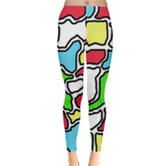 Colorful Abtraction Leggings  by Valentinaart