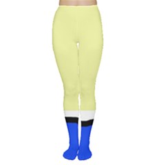 Yellow And Blue Simple Design Women s Tights by Valentinaart