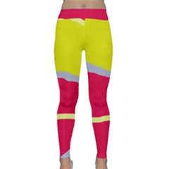 Red And Yellow Design Yoga Leggings by Valentinaart