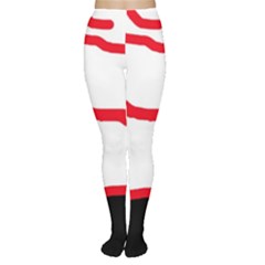 Red, Black And White Design Women s Tights by Valentinaart
