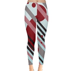 Colorful Lines And Circles Leggings  by Valentinaart