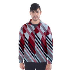 Colorful Lines And Circles Wind Breaker (men) by Valentinaart