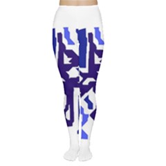 Deep Blue Abstraction Women s Tights by Valentinaart