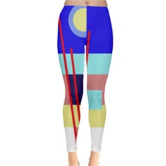 Abstract Landscape Leggings  by Valentinaart