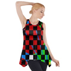 Colorful Abstraction Side Drop Tank Tunic by Valentinaart