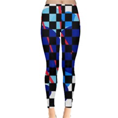 Blue Abstraction Leggings  by Valentinaart
