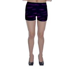 Purple And Black Skinny Shorts by Valentinaart