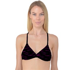 Purple And Black Reversible Tri Bikini Top by Valentinaart