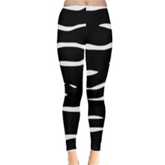 Black And White Leggings  by Valentinaart