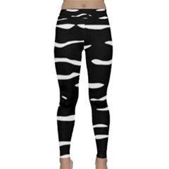 Black And White Yoga Leggings by Valentinaart