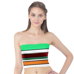 Green, Orange And Yellow Lines Tube Top by Valentinaart